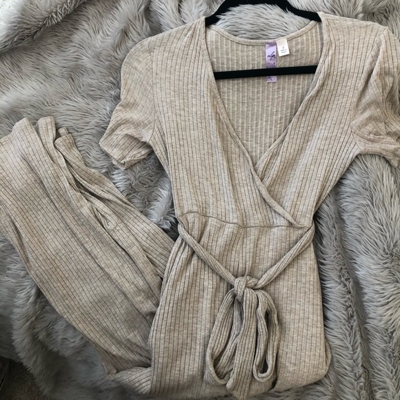 Francesca's Collections Pants - Francesca’s Knit Ribbed Jumpsuit